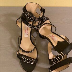 Jimmy Choo x Ashley Williams Alexandra 85 black rhinestone heels, size 40